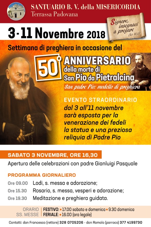 Settimana di preghiera con San Pio da Pietralcina