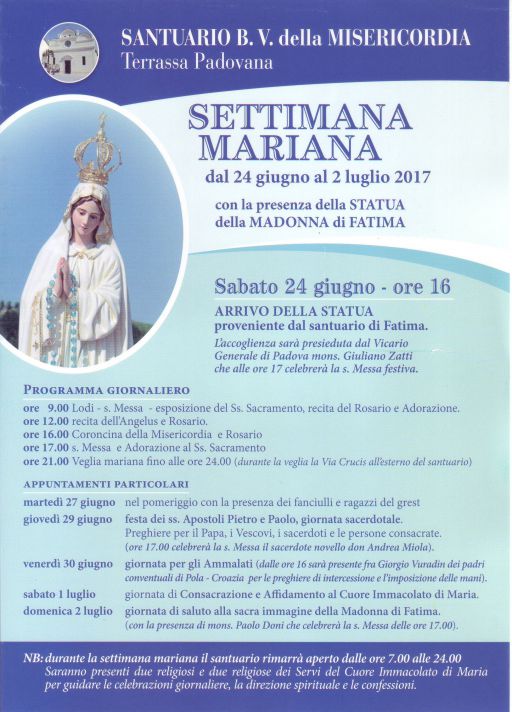 Settimana Mariana 2017