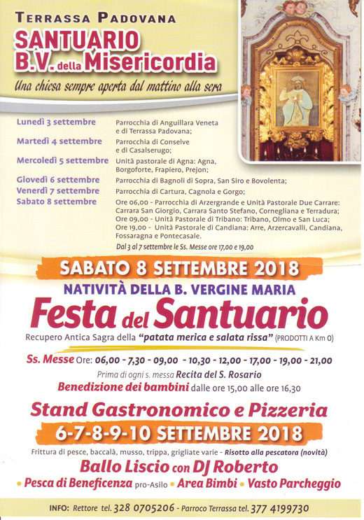 Festa del Santuario di Terassa Padovana 2018